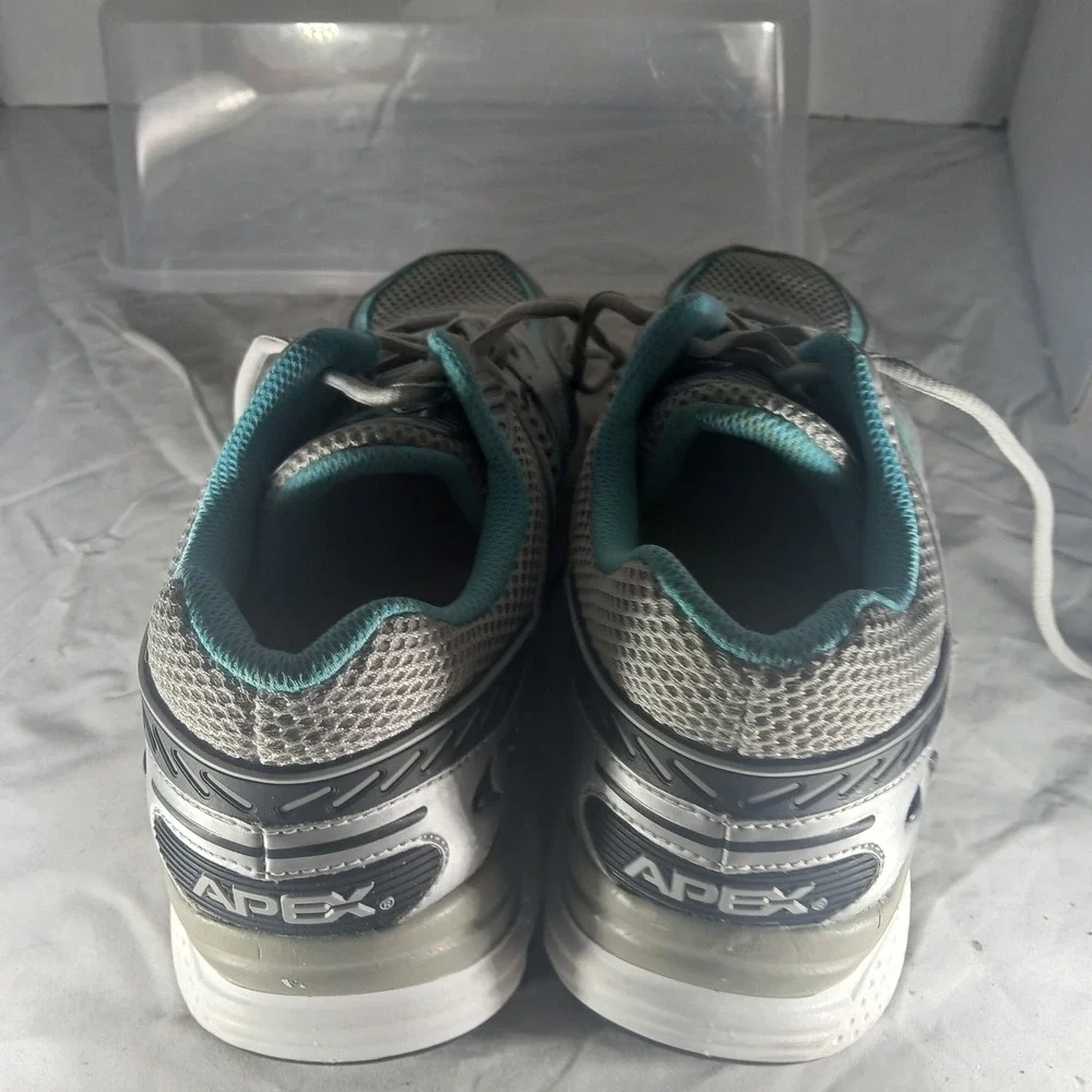 APEX‎ X527 Women's Silver Teal Wide Athletic Running Shoes Sneakers US 9.5 - Picture 5 of 8